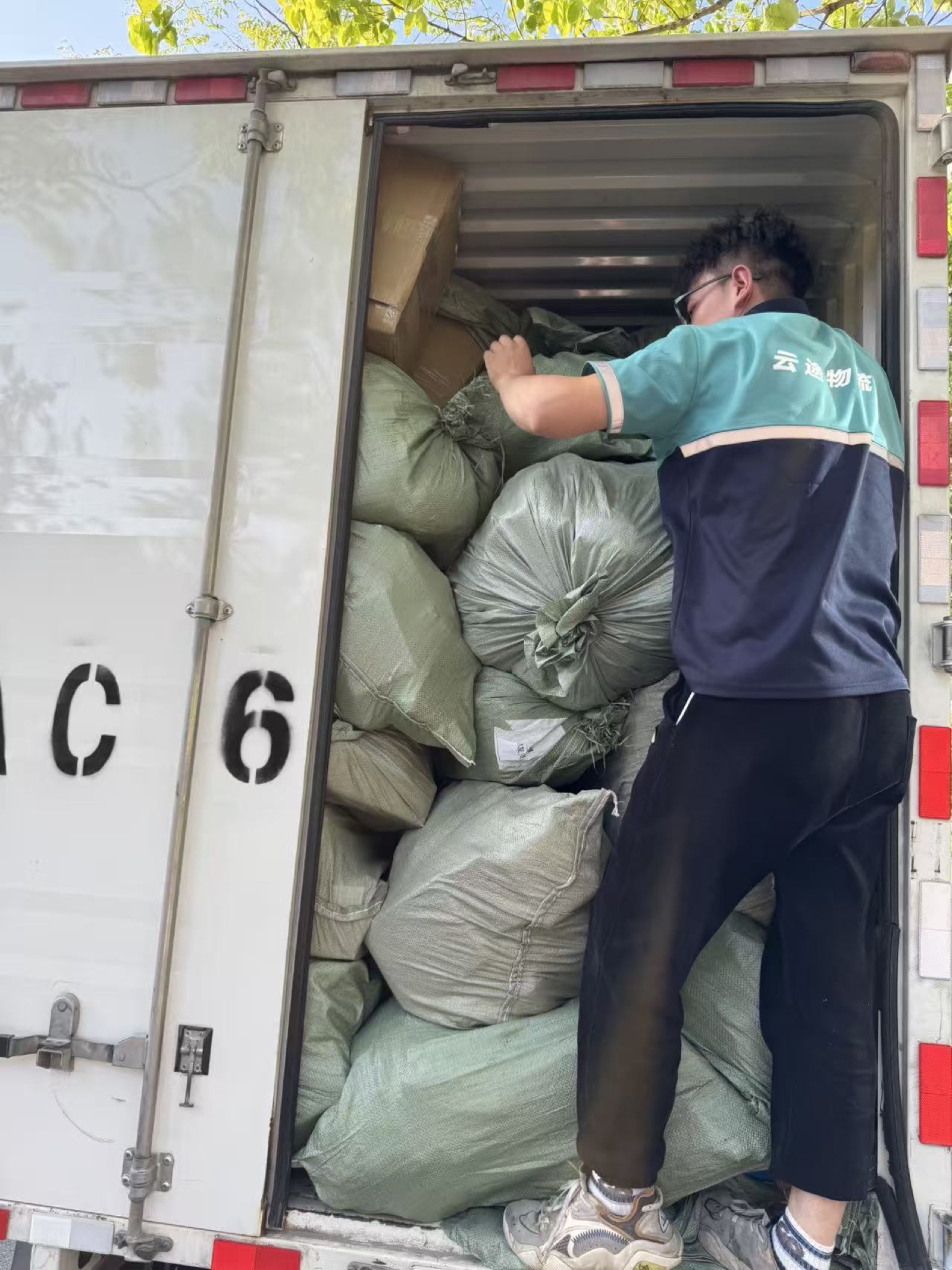 Loading the delivery truck